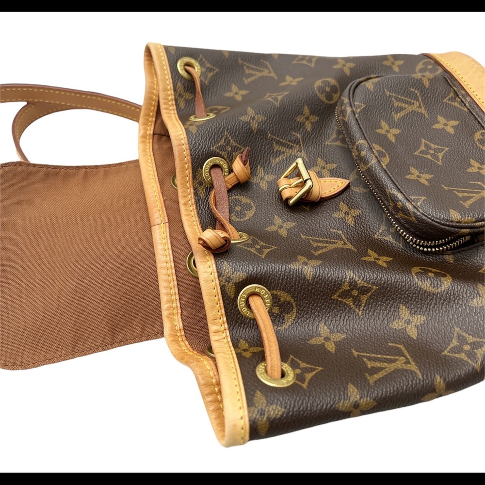 Authentic✅ Louis Vuitton Montsouris PM M51137 Monogram Canvas Backpack Brown - Picture 11 of 12